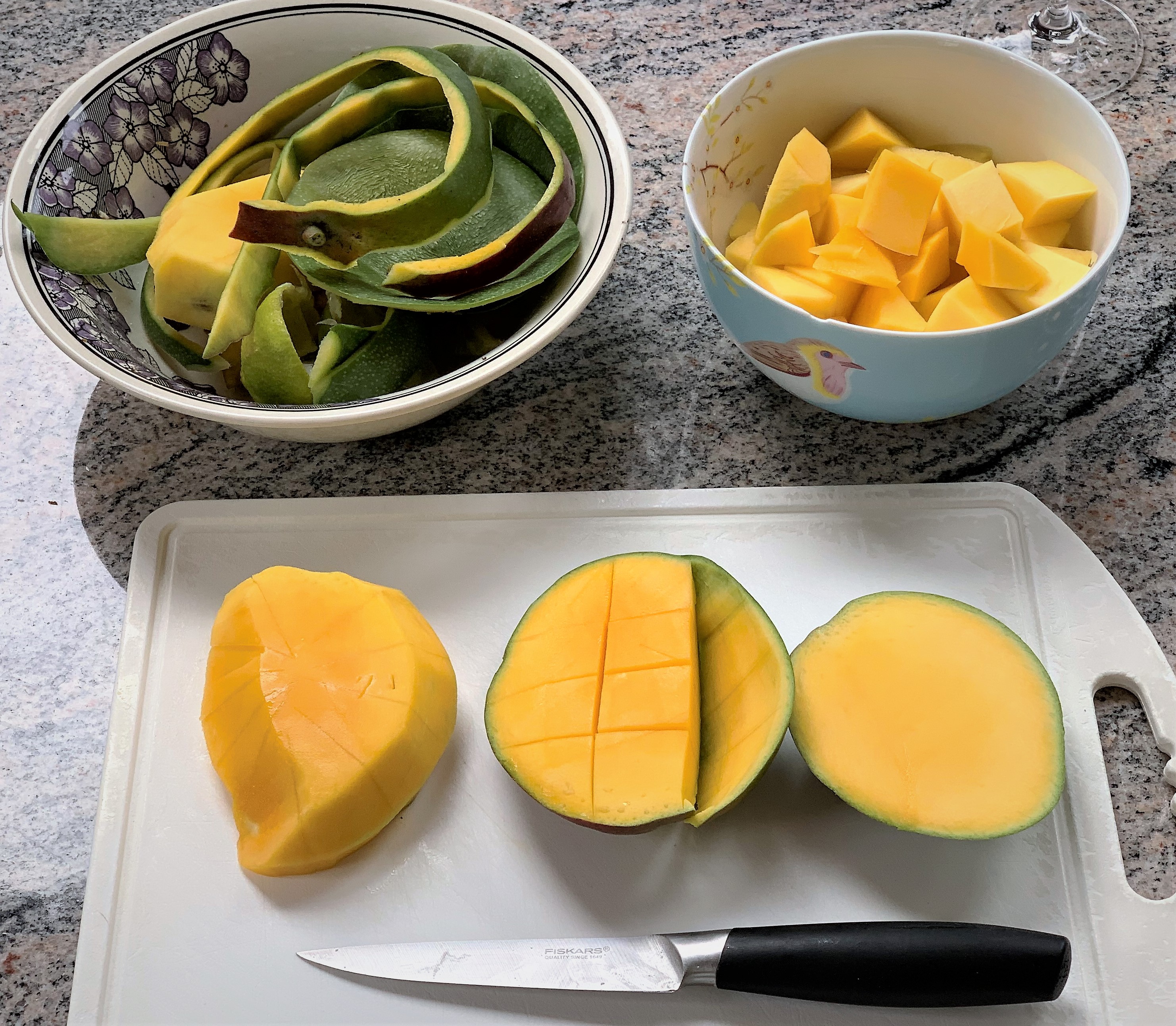 Präparieren der Mangos